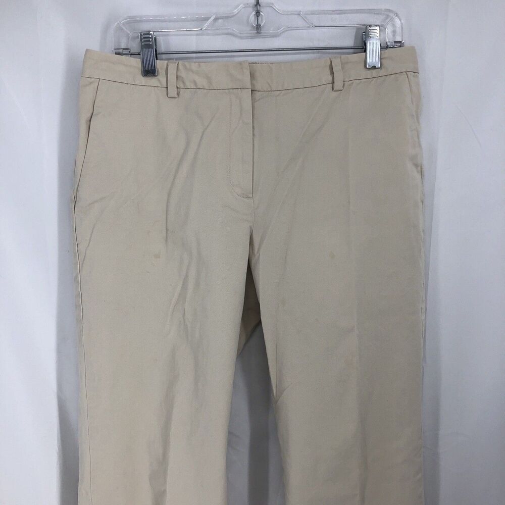 Ann Taylor Khaki Modern Straight Pants Stretch 8 (31x30)